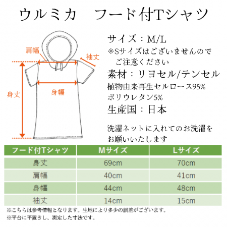 うるみかチャクラケアフード付Tシャツ(専用天然石付)